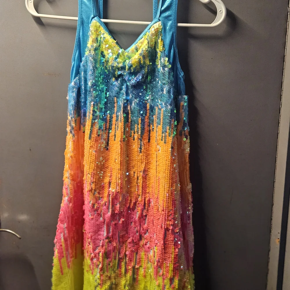 Colorful Sequin Mini Dress - Picture 4 of 6